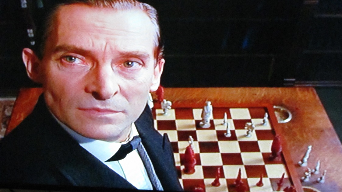 Chess set in a television detective series (Jeremy Brett played Holmes for years)