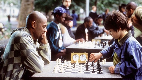 chess game in city park, in this 1993 film